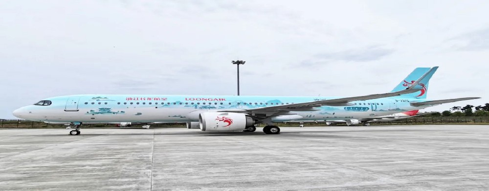 STAECO (Rizhao)completed the painting work of the theme of Zhejiang Changlong Airlines aircraft 